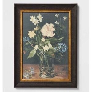 TARGET STUDIO MCGEE FLORAL COTTON VINTAGE CANVAS FRAMED WALL ART